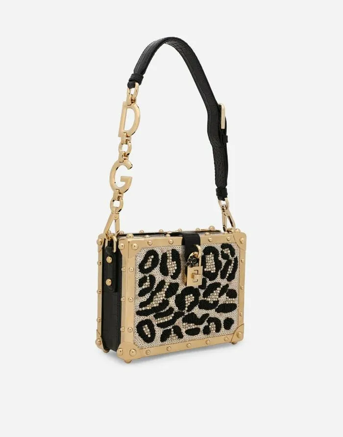 Dolce and Gabbana Handbags Women Satin Dolce Box With Embroidery Multicolor Dolce and Gabbana Handbags Women Satin Dolce Box With Embroidery Multicolor