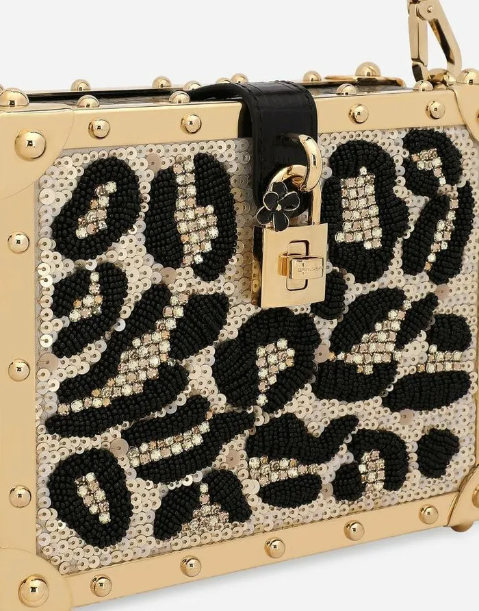 Dolce and Gabbana Handbags Women Satin Dolce Box With Embroidery Multicolor Dolce and Gabbana Handbags Women Satin Dolce Box With Embroidery Multicolor