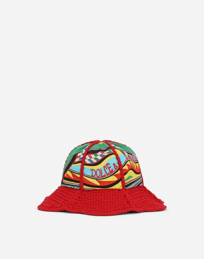 Dolce and Gabbana Hats And Gloves Women Multicolored Crochet Hat Multicolor