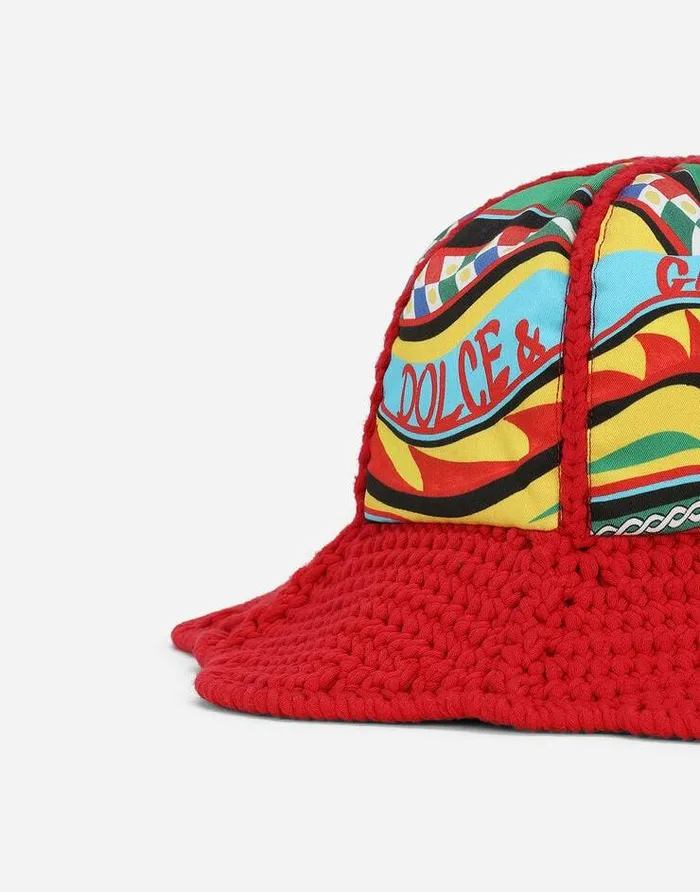 Dolce and Gabbana Hats And Gloves Women Multicolored Crochet Hat Multicolor Dolce and Gabbana Hats And Gloves Women Multicolored Crochet Hat Multicolor
