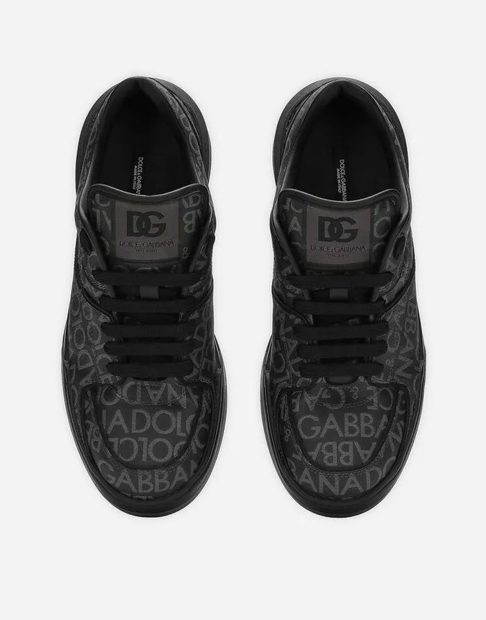 Dolce and Gabbana Mini Me Boy ChildrenMen Coated Jacquard New Roma Sneakers Multicolor Dolce and Gabbana Mini Me Boy ChildrenMen Coated Jacquard New Roma Sneakers Multicolor