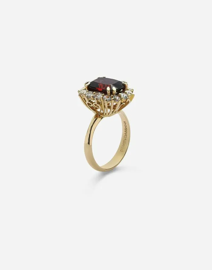 Dolce and Gabbana Rings Women Yellow Gold Basket Collet Heritage Ring Gold Dolce and Gabbana Rings Women Yellow Gold Basket Collet Heritage Ring Gold