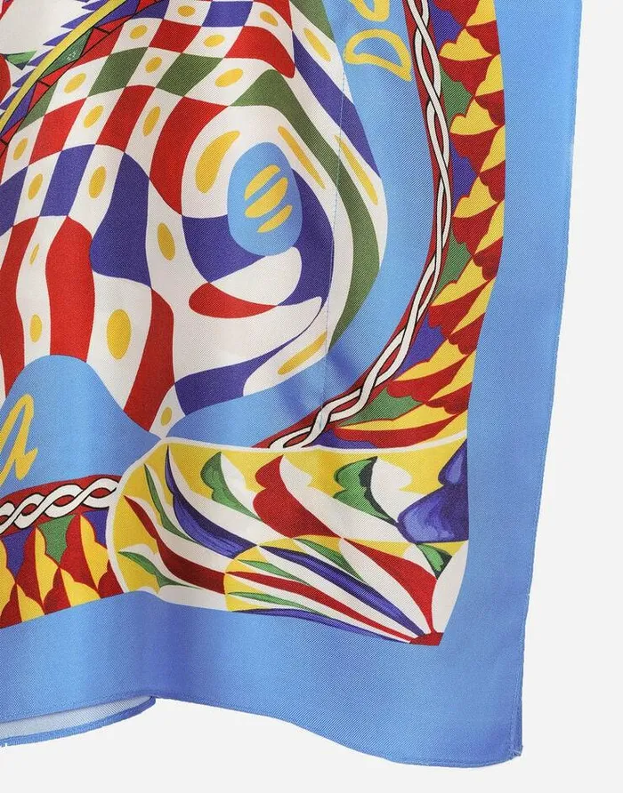 Dolce and Gabbana Shirts And Tops Women Carrettoprint Scarfpanel Twill Blouse Multicolor Dolce and Gabbana Shirts And Tops Women Carrettoprint Scarfpanel Twill Blouse Multicolor