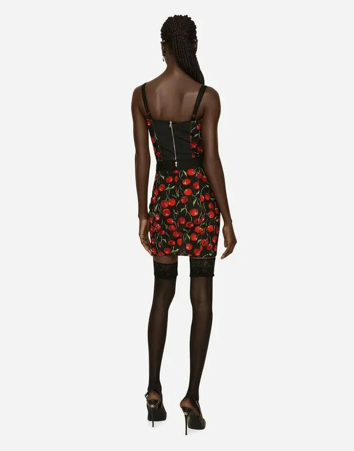 Dolce and Gabbana Shirts And Tops Women Cherryprint Elasticated Corset Top Multicolor Dolce and Gabbana Shirts And Tops Women Cherryprint Elasticated Corset Top Multicolor