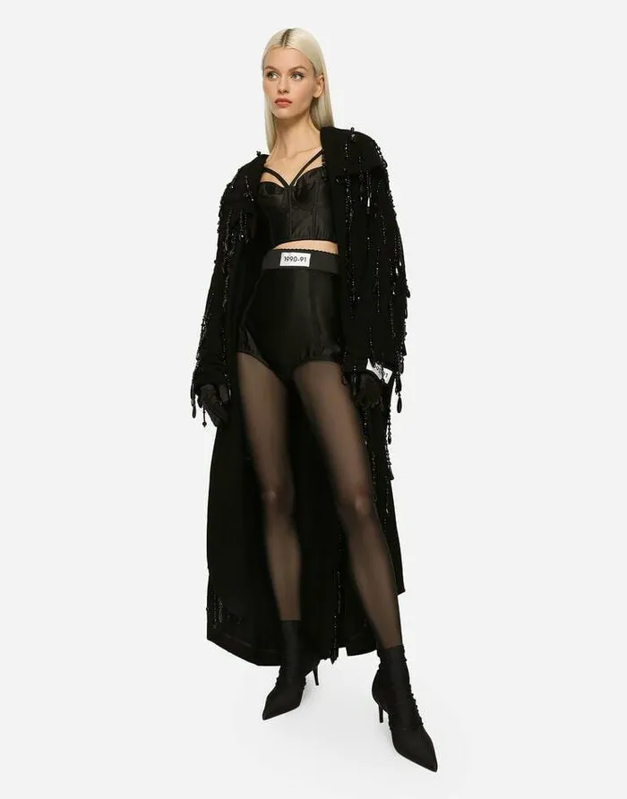 Dolce and Gabbana Shirts And Tops Women KIM DOLCEandGABBANA Satin And Marquisette Corset Black Dolce and Gabbana Shirts And Tops Women KIM DOLCEandGABBANA Satin And Marquisette Corset Black