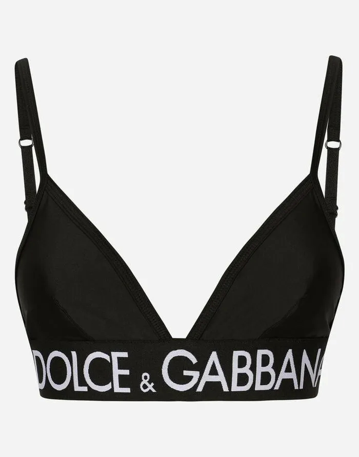 Dolce and Gabbana Shirts And Tops Women Spandex Jersey Top Black