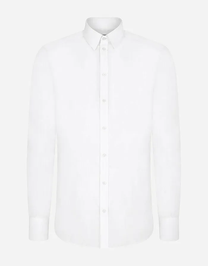 Dolce and Gabbana Shirts Men Cotton Goldfit Shirt White