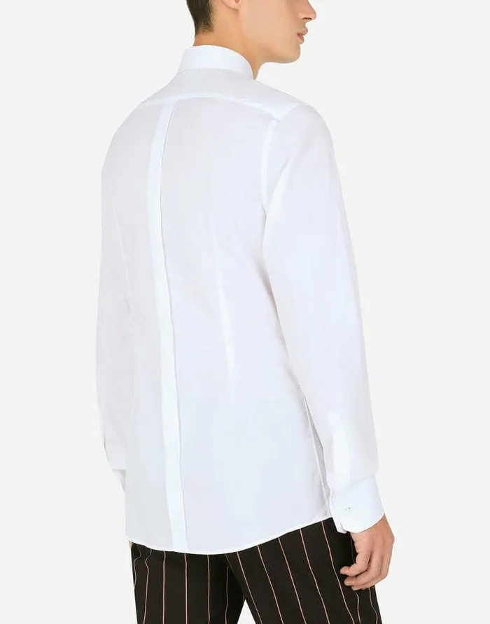 Dolce and Gabbana Shirts Men Cotton Goldfit Shirt White Dolce and Gabbana Shirts Men Cotton Goldfit Shirt White
