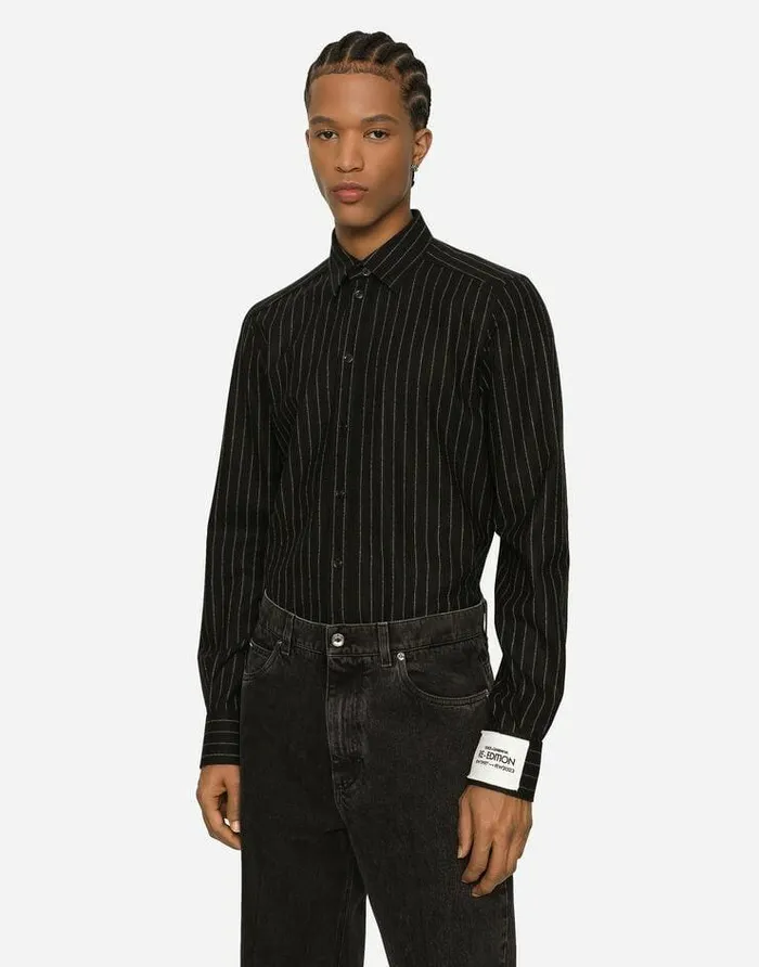 Dolce and Gabbana Shirts Men Stretch Wool Flannel Shirt Multicolor Dolce and Gabbana Shirts Men Stretch Wool Flannel Shirt Multicolor