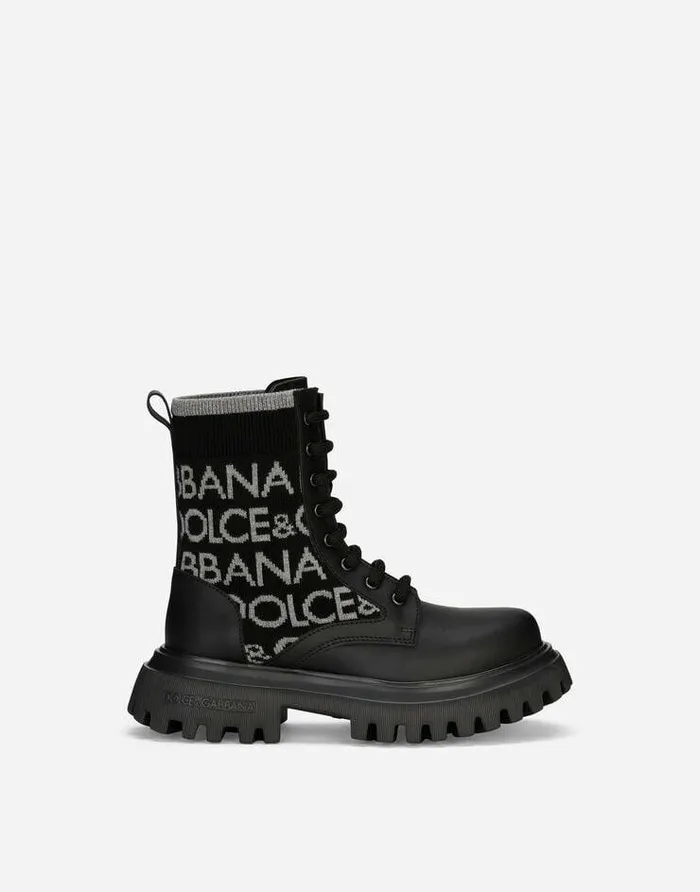 Dolce and Gabbana Shoes 2438 Children Calfskin Ankle Boots Multicolor