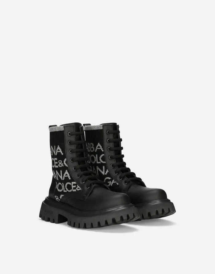 Dolce and Gabbana Shoes 2438 Children Calfskin Ankle Boots Multicolor Dolce and Gabbana Shoes 2438 Children Calfskin Ankle Boots Multicolor