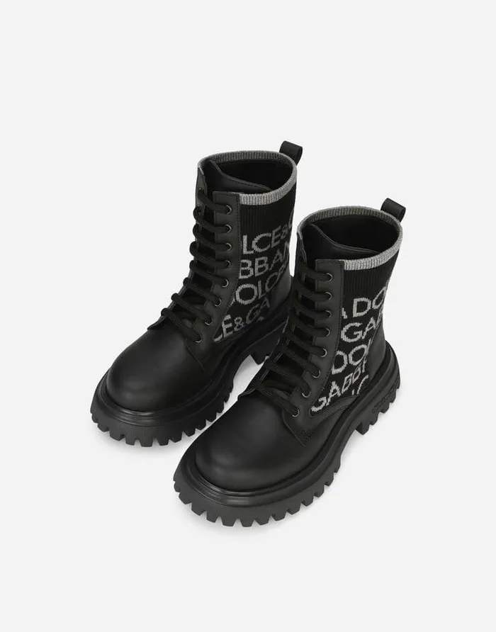 Dolce and Gabbana Shoes 2438 Children Calfskin Ankle Boots Multicolor Dolce and Gabbana Shoes 2438 Children Calfskin Ankle Boots Multicolor