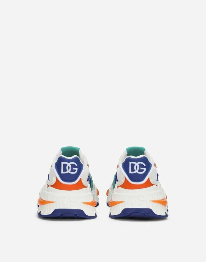 Dolce and Gabbana Shoes 2438 Children Mixedmaterial Airmaster Sneakers Blue Dolce and Gabbana Shoes 2438 Children Mixedmaterial Airmaster Sneakers Blue