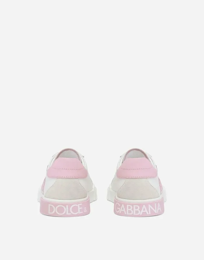 Dolce and Gabbana Shoes 2438 Children Portofino Vintage Calfskin Sneakers Pink Dolce and Gabbana Shoes 2438 Children Portofino Vintage Calfskin Sneakers Pink