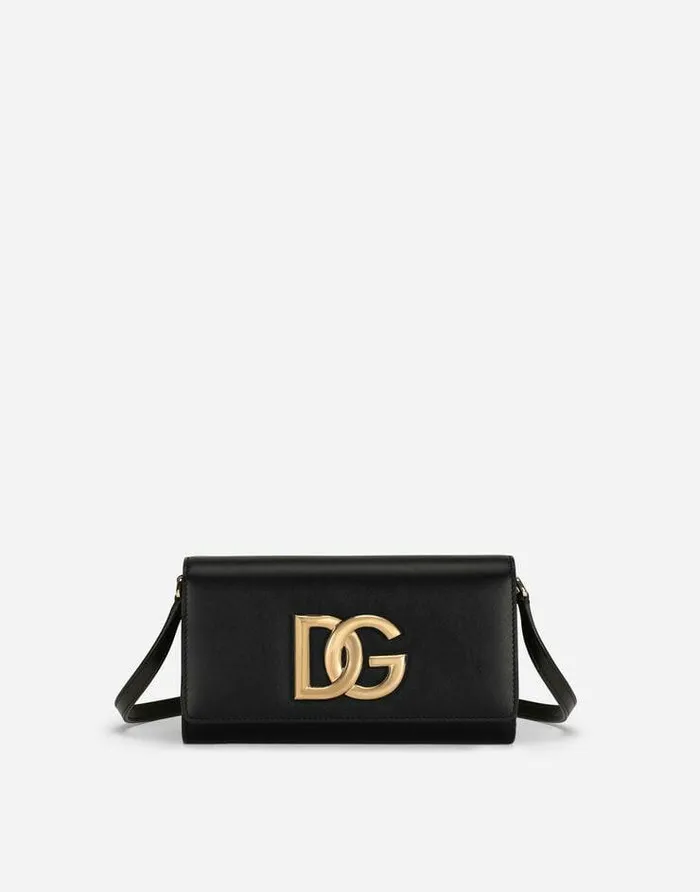 Dolce and Gabbana Shoulder And Crossbody Bags Women Calfskin 35 Clutch Black