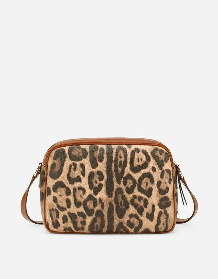 Dolce and Gabbana Shoulder And Crossbody Bags Women Leopardprint Crespo Handbag With Branded Plate Multicolor Dolce and Gabbana Shoulder And Crossbody Bags Women Leopardprint Crespo Handbag With Branded Plate Multicolor