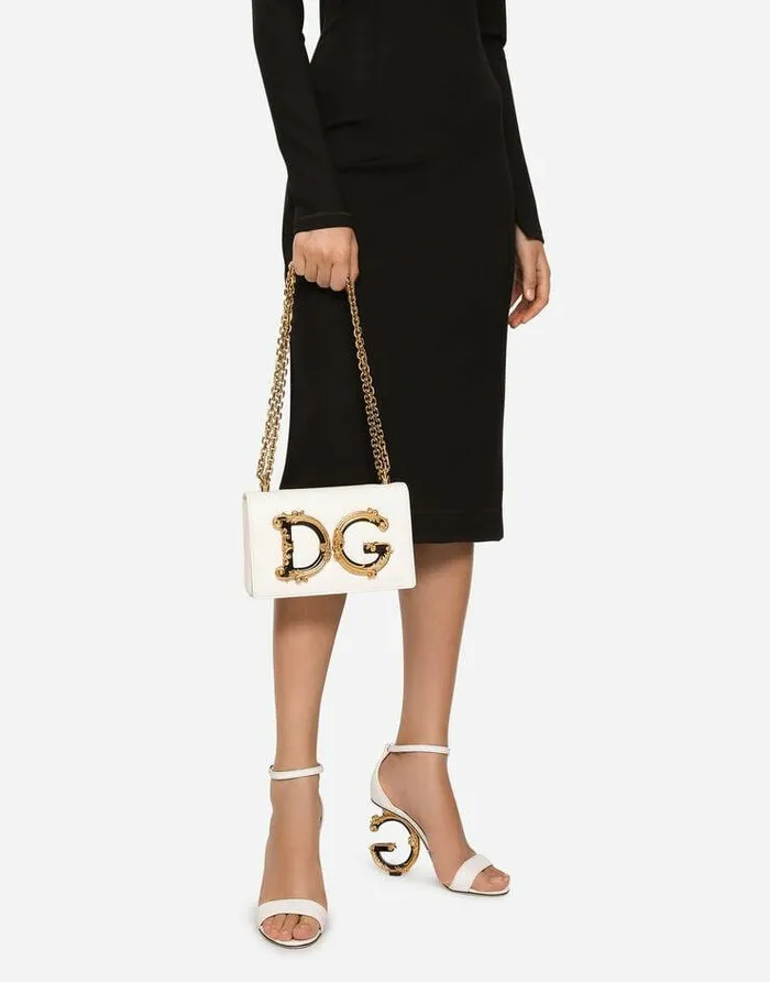 Dolce and Gabbana Shoulder And Crossbody Bags Women Nappa Leather DG Girls Shoulder Bag White Dolce and Gabbana Shoulder And Crossbody Bags Women Nappa Leather DG Girls Shoulder Bag White