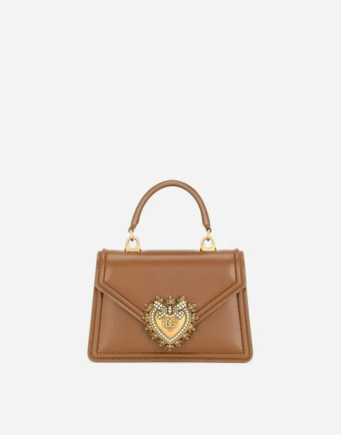 Dolce and Gabbana Shoulder And Crossbody Bags Women Small Devotion Tophandle Bag Beige