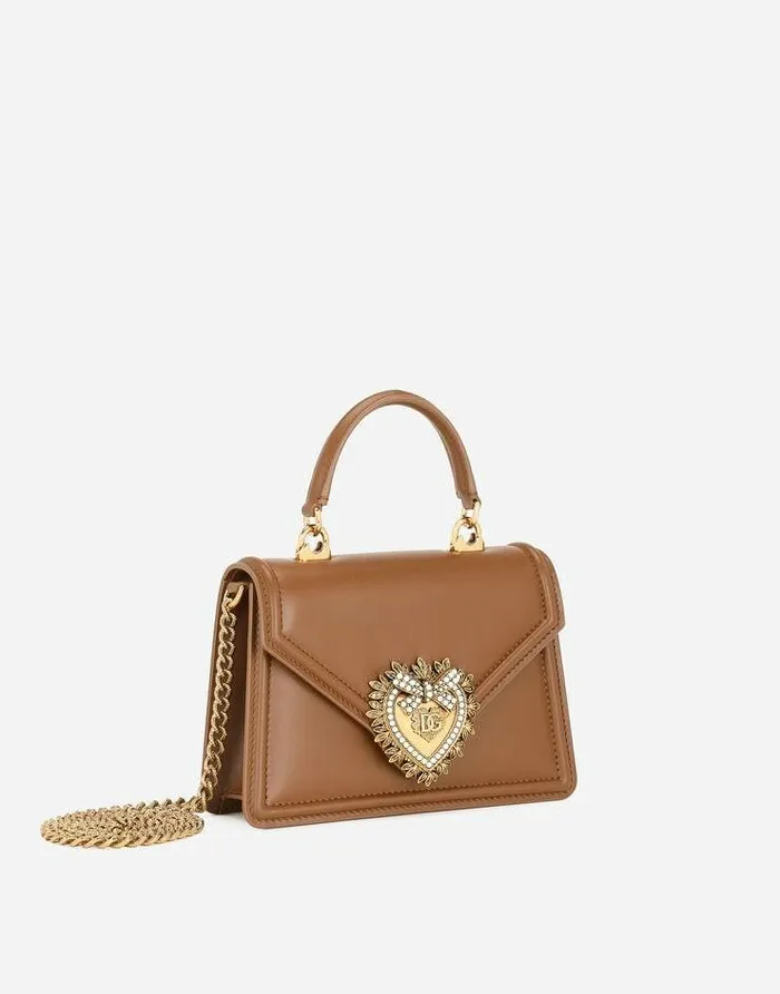 Dolce and Gabbana Shoulder And Crossbody Bags Women Small Devotion Tophandle Bag Beige Dolce and Gabbana Shoulder And Crossbody Bags Women Small Devotion Tophandle Bag Beige