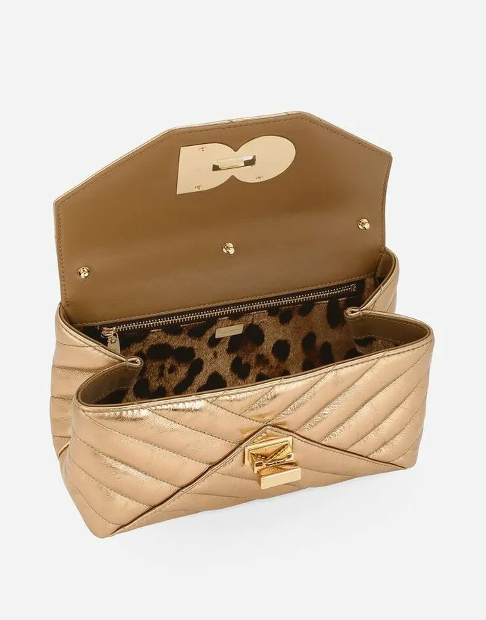 Dolce and Gabbana Shoulder And Crossbody Bags Women Small Lop Crossbody Bag Gold Dolce and Gabbana Shoulder And Crossbody Bags Women Small Lop Crossbody Bag Gold