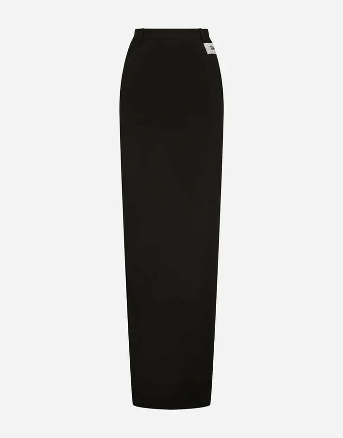 Dolce and Gabbana Skirts Women KIM DOLCEandGABBANA Long Cady Skirt With Side Zippers And Slit Black Dolce and Gabbana Skirts Women KIM DOLCEandGABBANA Long Cady Skirt With Side Zippers And Slit Black