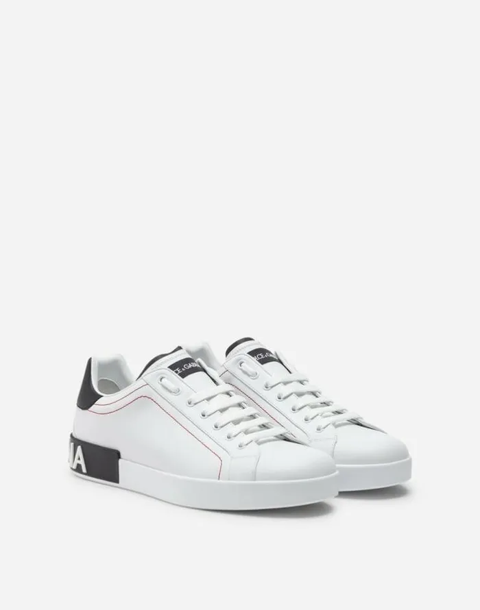 Dolce and Gabbana Sneakers Men Calfskin Nappa Portofino Sneakers Whiteblack Dolce and Gabbana Sneakers Men Calfskin Nappa Portofino Sneakers Whiteblack