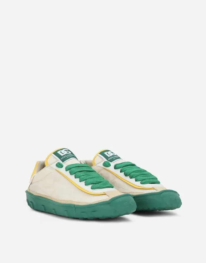 Dolce and Gabbana Sneakers Men Mixedmaterial Old Runner Sneakers White Dolce and Gabbana Sneakers Men Mixedmaterial Old Runner Sneakers White