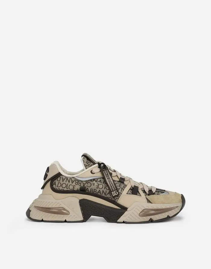 Dolce and Gabbana Sneakers Men Nylon Airmaster Sneakers Beige