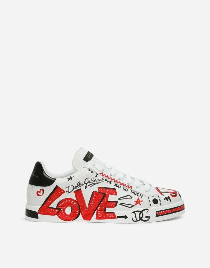 Dolce and Gabbana Sneakers Women Portofino Love DG Sneakers Multicolor