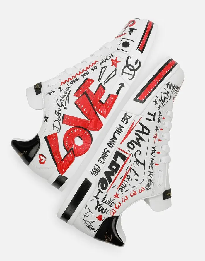 Dolce and Gabbana Sneakers Women Portofino Love DG Sneakers Multicolor Dolce and Gabbana Sneakers Women Portofino Love DG Sneakers Multicolor