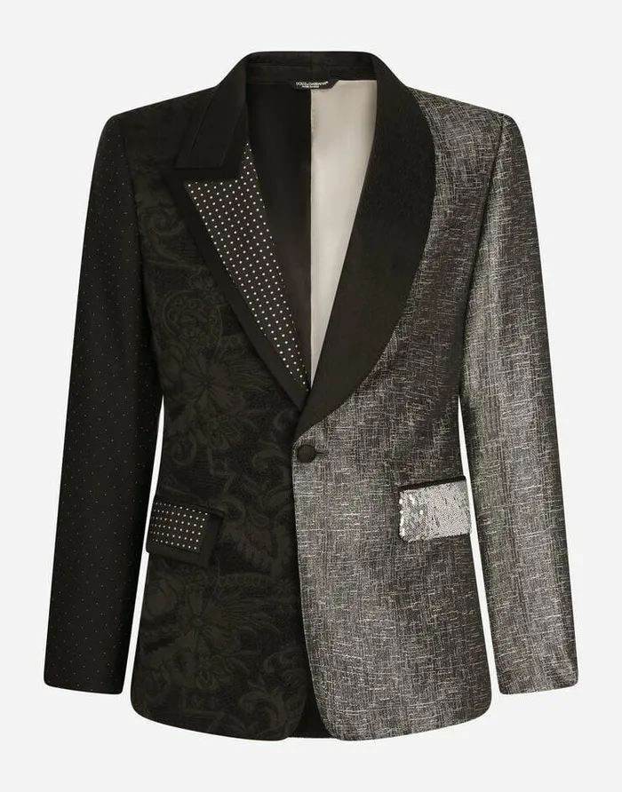 Dolce and Gabbana Suits And Blazers Men Patchwork Fabric Siciliafit Jacket Multicolor Dolce and Gabbana Suits And Blazers Men Patchwork Fabric Siciliafit Jacket Multicolor