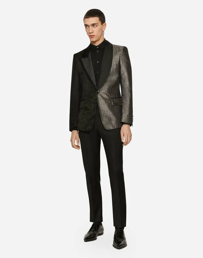 Dolce and Gabbana Suits And Blazers Men Patchwork Fabric Siciliafit Jacket Multicolor Dolce and Gabbana Suits And Blazers Men Patchwork Fabric Siciliafit Jacket Multicolor