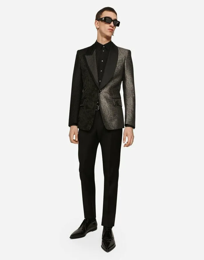 Dolce and Gabbana Suits And Blazers Men Patchwork Fabric Siciliafit Jacket Multicolor Dolce and Gabbana Suits And Blazers Men Patchwork Fabric Siciliafit Jacket Multicolor