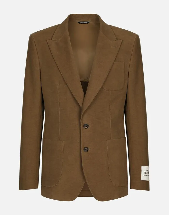 Dolce and Gabbana Suits And Blazers Men Singlebreasted Stretch Fustian Jacket Grey Dolce and Gabbana Suits And Blazers Men Singlebreasted Stretch Fustian Jacket Grey