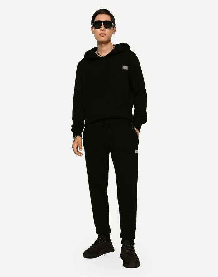 Dolce and Gabbana Sweaters And Cardigans Men Wool And Cashmere Hooded Sweater Black Dolce and Gabbana Sweaters And Cardigans Men Wool And Cashmere Hooded Sweater Black