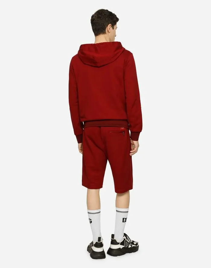 Dolce and Gabbana Sweatshirts Men Zipup Hoodie Red Dolce and Gabbana Sweatshirts Men Zipup Hoodie Red