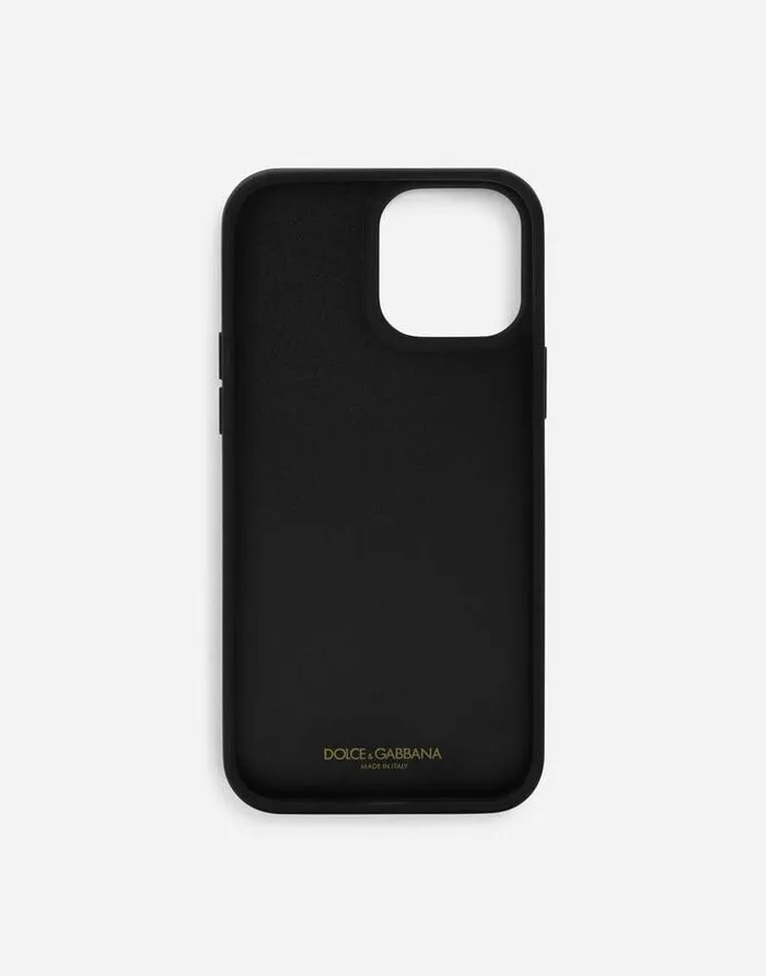 Dolce and Gabbana Technology Women Calfskin DG Logo IPhone 13 Pro Max Cover Lilac
