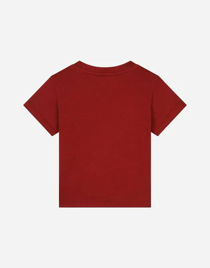 Dolce and Gabbana Topwear Children Jersey Tshirt With Logo Tag Bordeaux Dolce and Gabbana Topwear Children Jersey Tshirt With Logo Tag Bordeaux