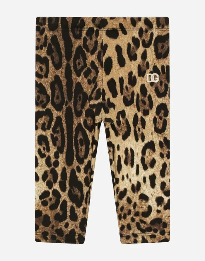 Dolce and Gabbana Trousers And Shorts Children Leopardprint Interlock Leggings Animal Print Dolce and Gabbana Trousers And Shorts Children Leopardprint Interlock Leggings Animal Print