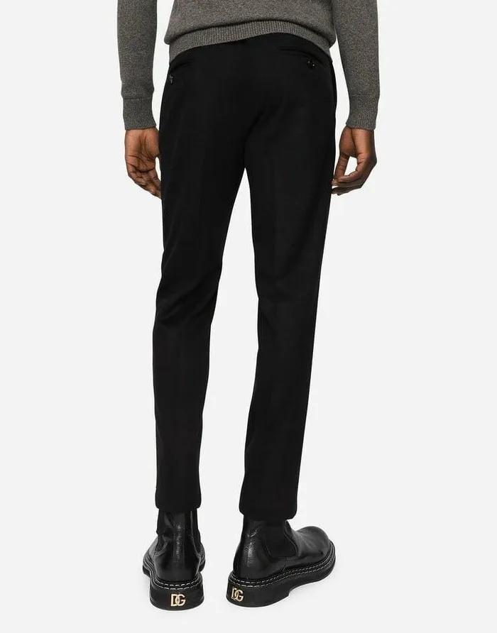Dolce and Gabbana Trousers And Shorts Men Cashmere Pants Blue Dolce and Gabbana Trousers And Shorts Men Cashmere Pants Blue