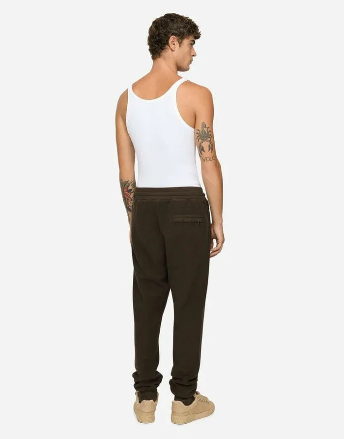 Dolce and Gabbana Trousers And Shorts Men Jersey Jogging Pants With DG Coin Print Brown Dolce and Gabbana Trousers And Shorts Men Jersey Jogging Pants With DG Coin Print Brown