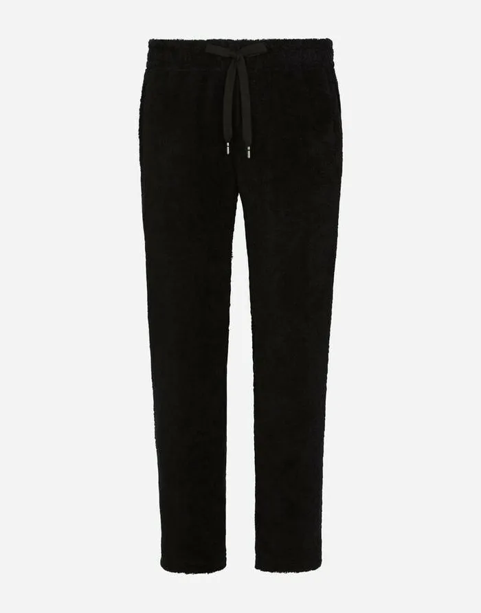 Dolce and Gabbana Trousers And Shorts Men Terrycloth Jogging Pants With Tag Black Dolce and Gabbana Trousers And Shorts Men Terrycloth Jogging Pants With Tag Black