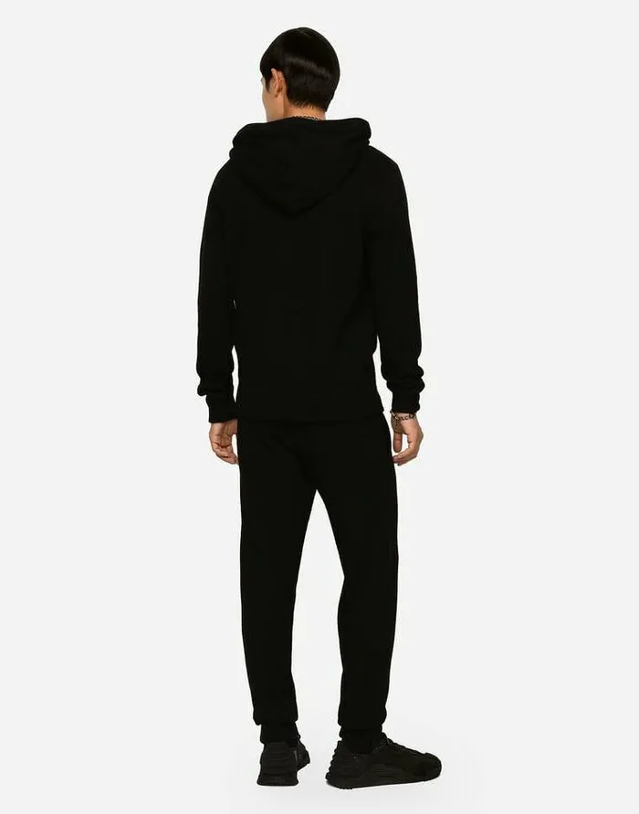 Dolce and Gabbana Trousers And Shorts Men Wool And Cashmere Knit Jogging Pants Black Dolce and Gabbana Trousers And Shorts Men Wool And Cashmere Knit Jogging Pants Black