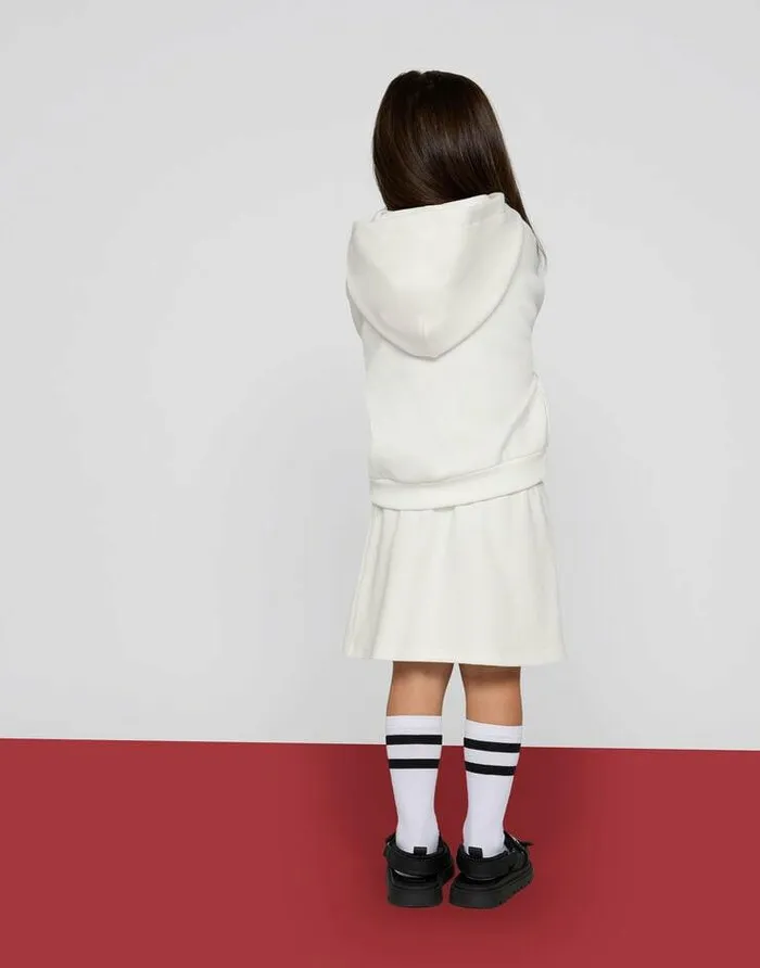Dolce and Gabbana Trousers And Skirts Children Short Jersey Skirt With DG Logo Embroidery White Dolce and Gabbana Trousers And Skirts Children Short Jersey Skirt With DG Logo Embroidery White