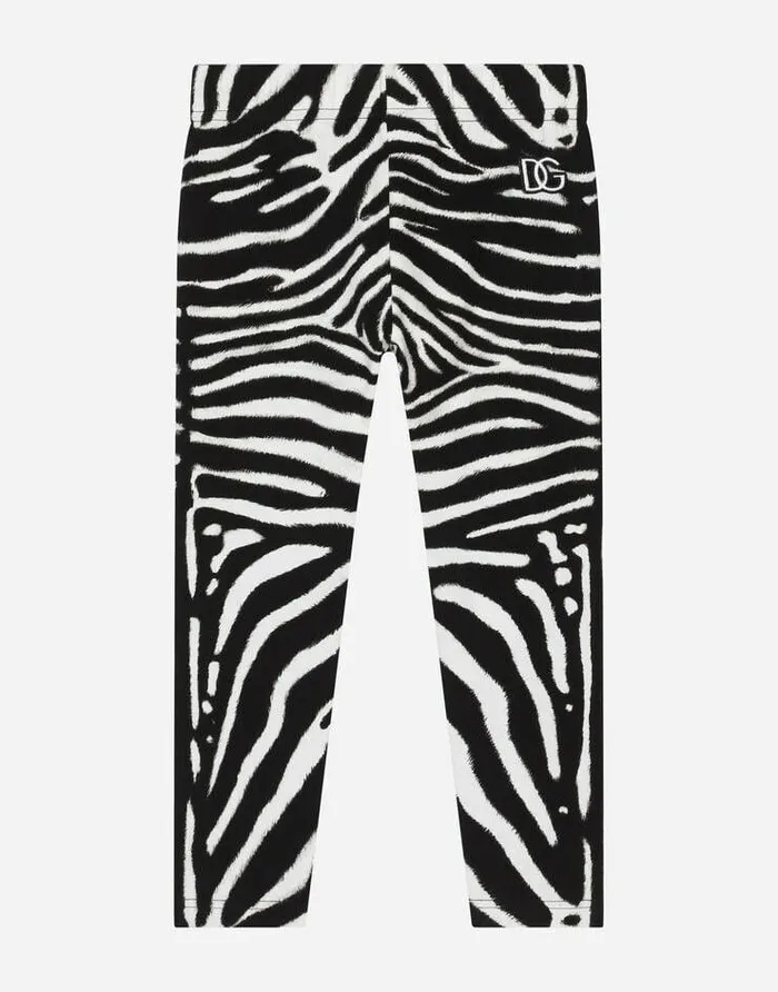 Dolce and Gabbana Trousers And Skirts Children Zebraprint Interlock Leggings Multicolor Dolce and Gabbana Trousers And Skirts Children Zebraprint Interlock Leggings Multicolor