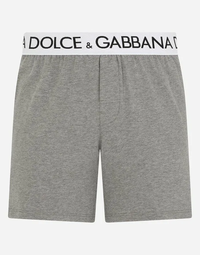 Dolce and Gabbana Underwear And Loungewear Men Twoway Stretch Cotton Boxer Shorts Grey Dolce and Gabbana Underwear And Loungewear Men Twoway Stretch Cotton Boxer Shorts Grey