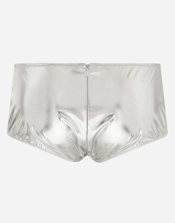 Dolce and Gabbana Underwear Women KIM DOLCEandGABBANA Coated Stretch Jersey Highwaisted Panties Silver Dolce and Gabbana Underwear Women KIM DOLCEandGABBANA Coated Stretch Jersey Highwaisted Panties Silver