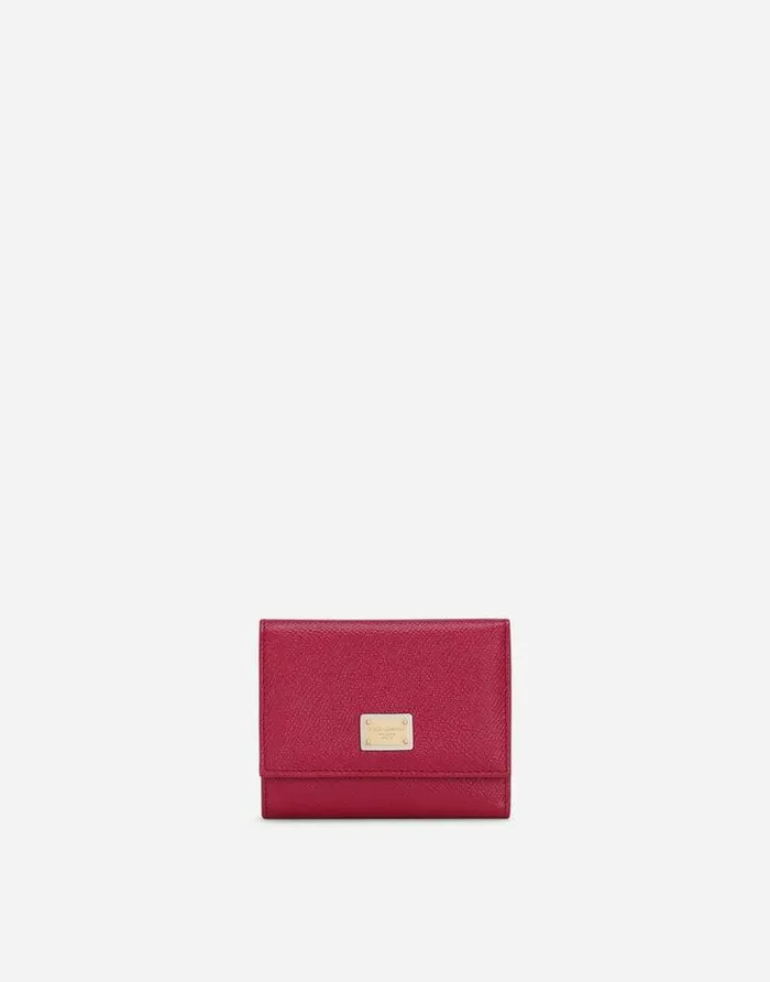 Dolce and Gabbana Wallets And Small Leather Goods Women Dauphine Calfskin Frenchflap Wallet Fuchsia Dolce and Gabbana Wallets And Small Leather Goods Women Dauphine Calfskin Frenchflap Wallet Fuchsia