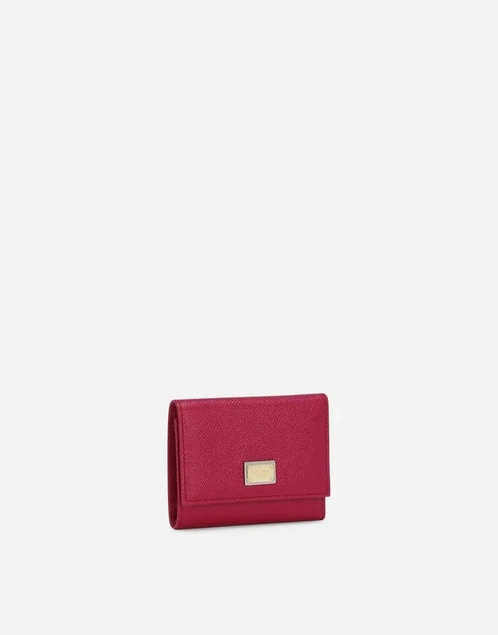 Dolce and Gabbana Wallets And Small Leather Goods Women Dauphine Calfskin Frenchflap Wallet Fuchsia Dolce and Gabbana Wallets And Small Leather Goods Women Dauphine Calfskin Frenchflap Wallet Fuchsia