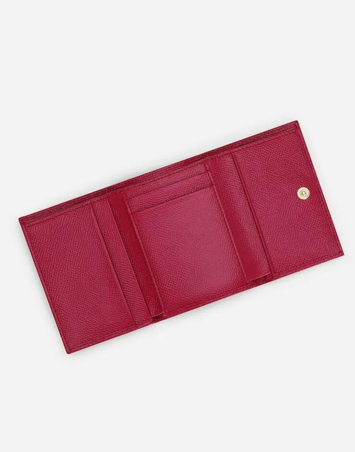 Dolce and Gabbana Wallets And Small Leather Goods Women Dauphine Calfskin Frenchflap Wallet Fuchsia Dolce and Gabbana Wallets And Small Leather Goods Women Dauphine Calfskin Frenchflap Wallet Fuchsia